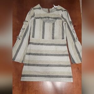 BCBGeneration bell sleeve glittery dress size small